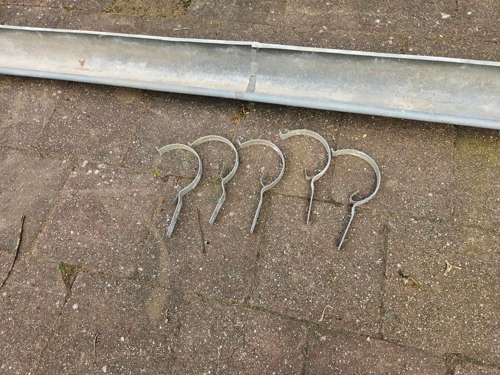 Zinken mastgoot 150 mm breed, Ophalen, Zink, 2 tot 4 meter, Dakgoot