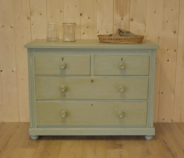 Oud grenen ladenkast / commode, Huis en Inrichting, Kasten | Ladekasten, Zo goed als nieuw, Minder dan 100 cm, 100 tot 150 cm