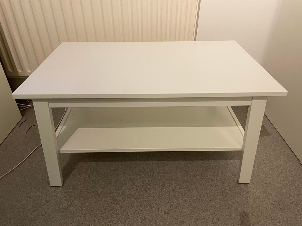 Wit Ikea Lunnarp tafeltje, Huis en Inrichting, Ophalen, 50 tot 100 cm, Rond, Zo goed als nieuw