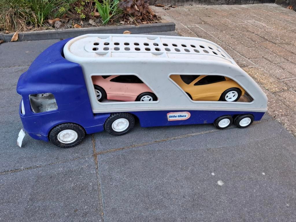 Little Tikes speelgoedauto met oplegger en 2 auto's, Ophalen