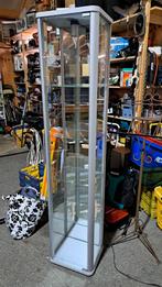 Vitrinekast 36x30x176 cm met glazen planken, Ophalen, Gebruikt, Glas, Met deur(en)