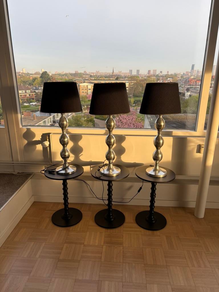 Prachtige lampen met nieuwe ovalen kappen!!, Ophalen, Zo goed als nieuw, Minder dan 50 cm