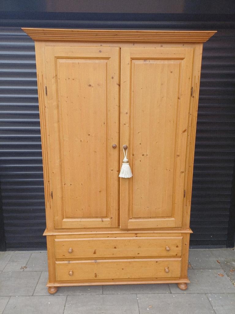 Prachtige Grote antiek grenen kast/meidenkast/kledingkast, Huis en Inrichting, Kasten | Overige, Ophalen of Verzenden, Gebruikt