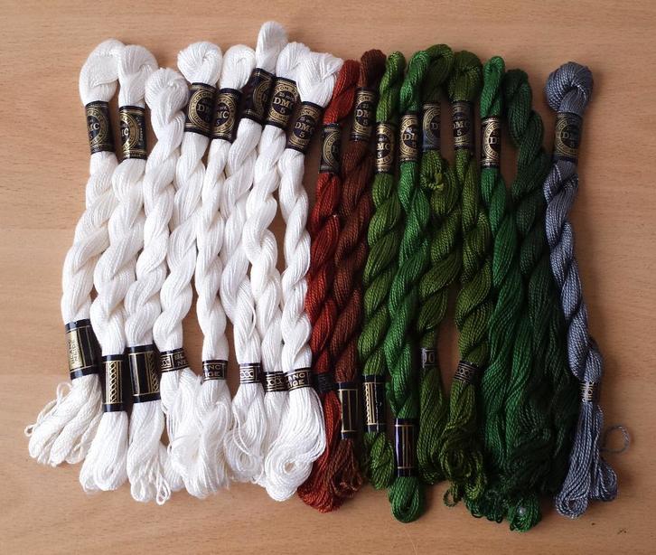 DMC - 17 strengen Perlé nr.5 - lot 1, Hobby en Vrije tijd, Borduren en Borduurmachines, Nieuw, Borduurgaren of Zijde, Handborduren