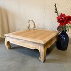 Opium salontafel - massief teak - 100 x 100 cm - TTM Wonen, Huis en Inrichting, TTM Wonen, Meubels – (Perzische) Tapijten en Woonaccessoires