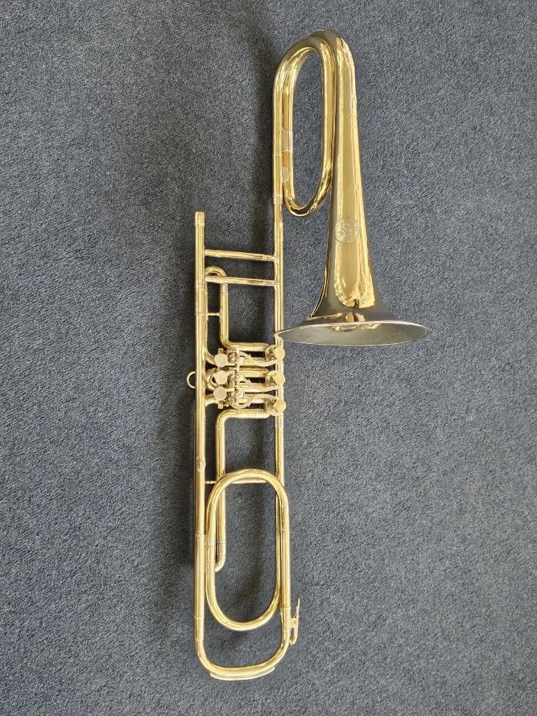 Emanuel Hüller Graslitz F Bass Valve Trombone, Ophalen, Gebruikt, Tenor