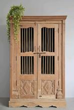 XL Antieke kasteelkast teakhout Boho vintage meidenkast, Ophalen of Verzenden