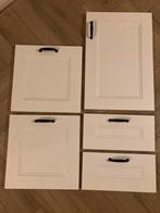 Witte keukenfront met zwarte handgreep METOD IKEA (14 stuks), Ophalen, Wit, Zo goed als nieuw, Minder dan 25 cm