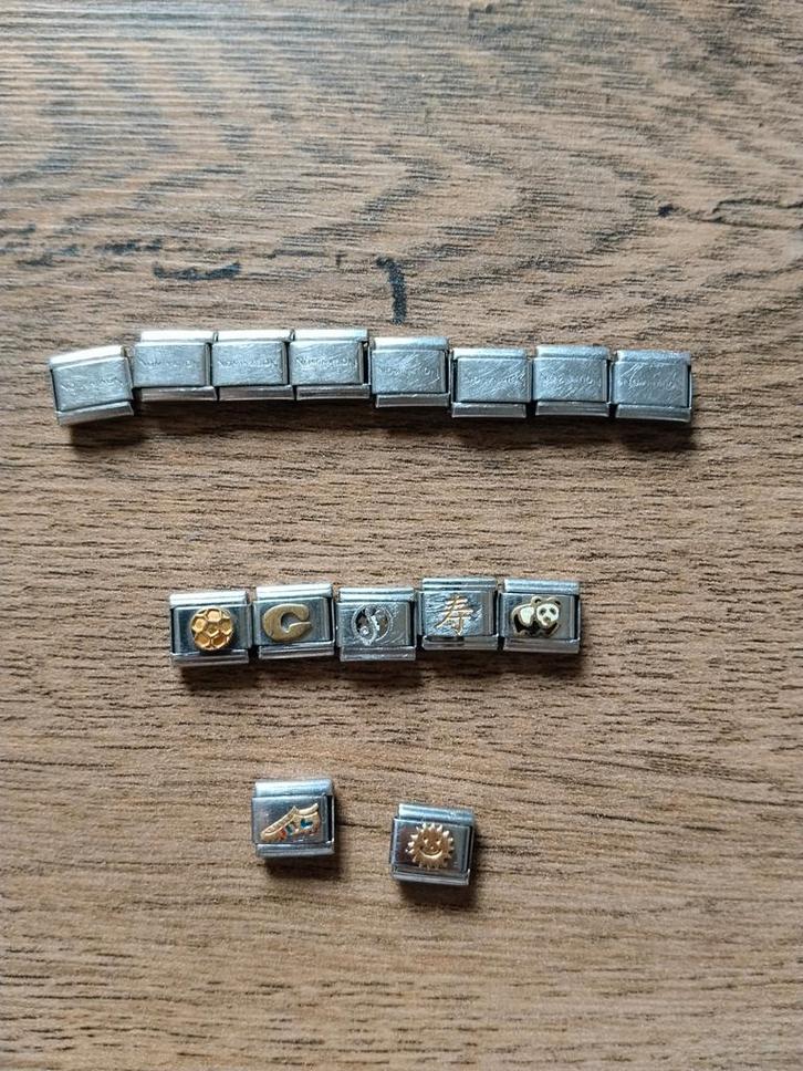 Nomination armband schakels - diverse designs, Sieraden, Tassen en Uiterlijk, Bedels, Gebruikt, Overige merken, Overige materialen