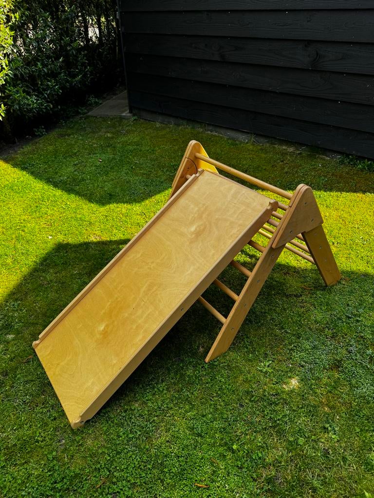 Montessori klimrek met glijbaan hout, Kinderen en Baby's, Ophalen, Zo goed als nieuw, Glijbaan