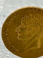 Zeldzame Gouden Dukaat 1809 Type 2 Koning Lodewijk Napoleon, Vóór koninkrijk, Losse munt, Goud, Overige waardes