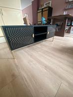 Art-deco tv-meubel in zwart met gouden accenten, Ophalen, 100 tot 150 cm, Zo goed als nieuw, Minder dan 100 cm