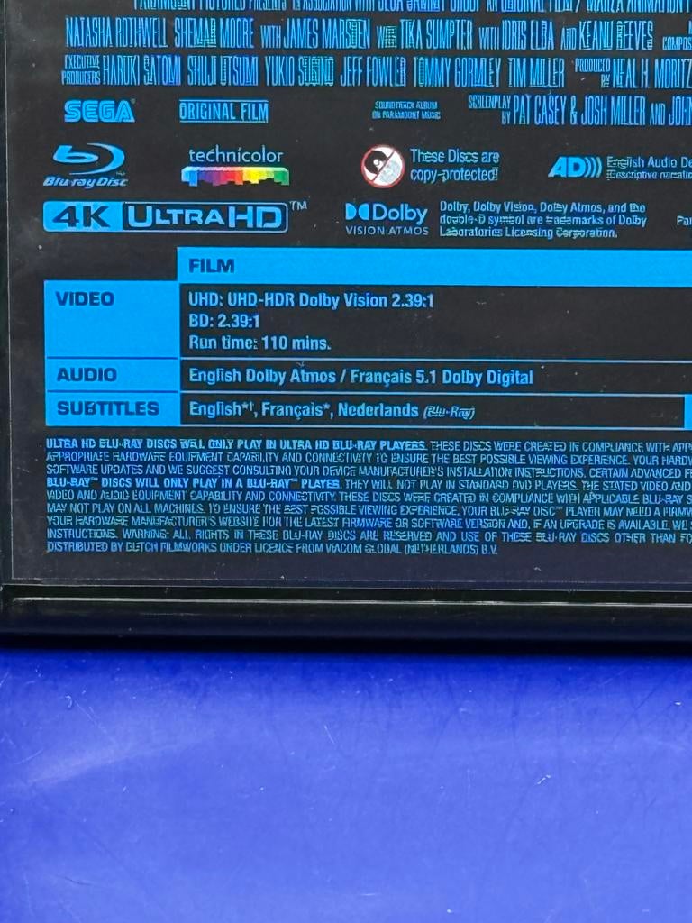 Sonic the Hedgehog 3 - 4K Ultra HD + Blu-ray, Verzenden, ., Kinderen en Jeugd, Zo goed als nieuw