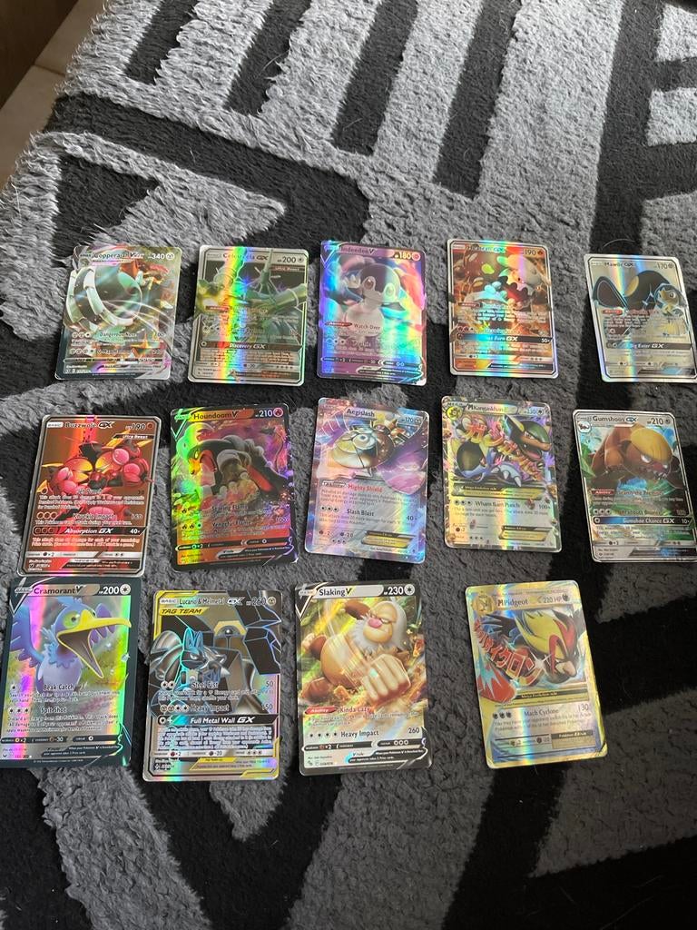 Pokémon kaarten lot – GX / EX / V / VMAX /Rainbow + Tag Team, Ophalen of Verzenden, Gebruikt, Meerdere kaarten, Foil