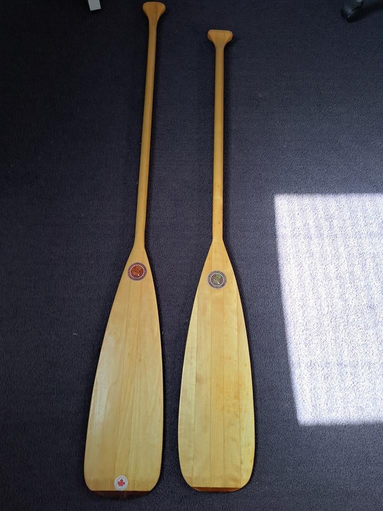Peddels handgemaakt in Canada, Watersport en Boten, Peddels, Ophalen of Verzenden, Gebruikt, Enkelbladige peddel