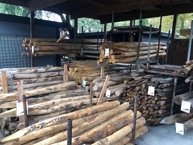 Kastanje, robinia en cloeziana palen, Tuin en Terras, Ophalen, Nieuw, 250 cm of meer, Palen