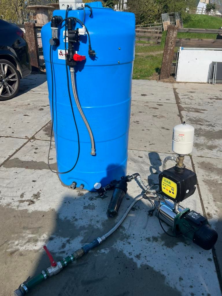 DAB frequentie gestuurde waterpomp met 500 ltr voorraad vat, Ophalen, Zo goed als nieuw, Beregeningspomp