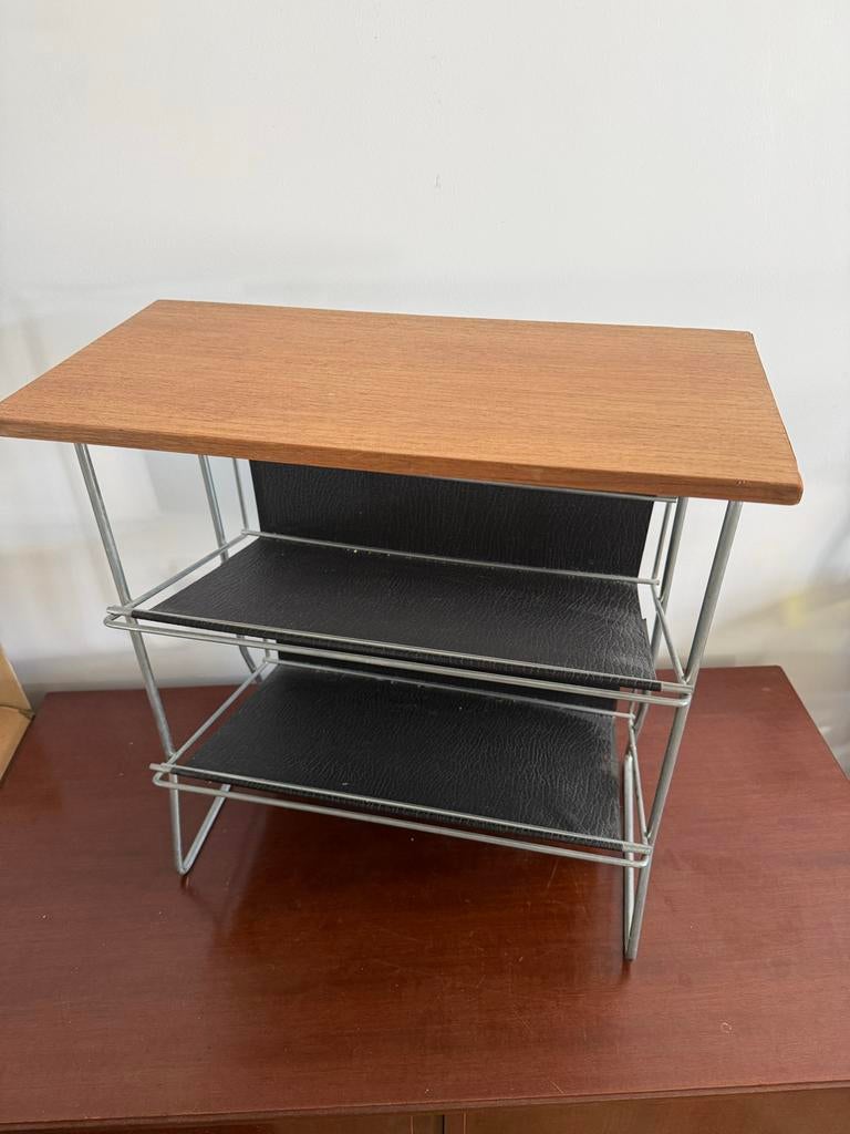 Vintage tijdschriftenrek, Gebruikt, Ophalen of Verzenden, Bruin, Vintage