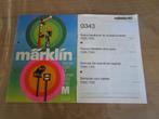 Marklin seinboek 0340 en 0343., Wisselstroom, Gebruikt, Märklin, Boek, Tijdschrift of Catalogus