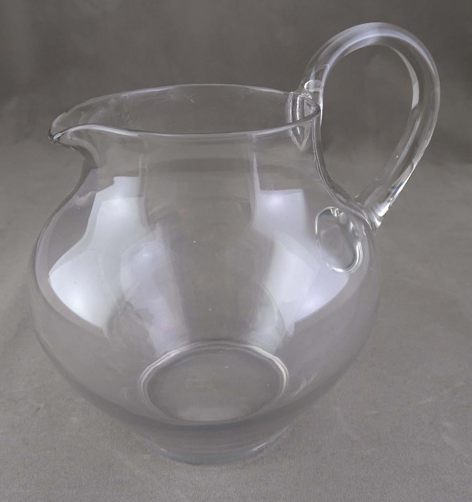 Art Deco glazen waterkan gemerkt: De Lorm Leerdam, Antiek en Kunst, Antiek | Glas en Kristal, Ophalen of Verzenden