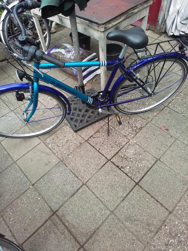 Dunlop herenfiets, Fietsen en Brommers, Gebruikt, Velgrem, Versnellingen, Ophalen