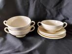 Wedgwood Edme, 3 soepkommen met onderbord, Ophalen of Verzenden