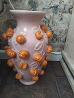 Roze vaas met mandarijntjes decoratie, Antiek en Kunst, Ophalen of Verzenden