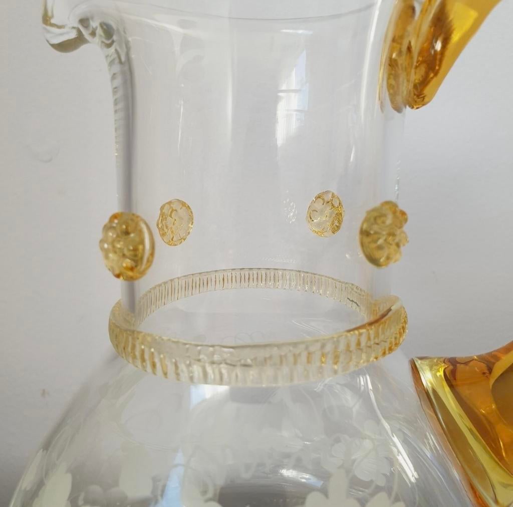 Orginele theresienthal Bacchus Karaf Amber Kristal Jaren '80, Antiek en Kunst, Ophalen of Verzenden