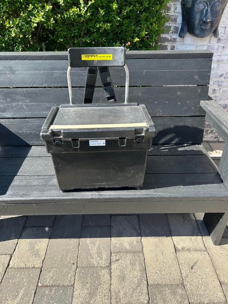 Shakespeare kist met Breakaway rugdrager /rug steun., Ophalen, Gebruikt, Complete set