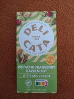 Delicata Reep witte chocolade pistache cranberry 150g, Ophalen of Verzenden