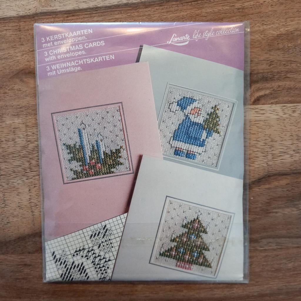 Lanarte Borduurpakket Kerstkaarten, Ophalen of Verzenden, Nieuw, Handborduren, Borduurpakket