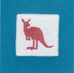 kaart met geborduurde kangoeroe (1265), Ophalen of Verzenden, Nieuw, Dieren