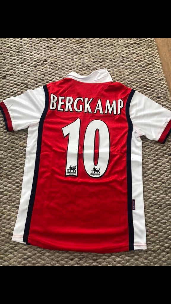 Bergkamp Arsenal retro voetbalshirt maat S, Sport en Fitness, Voetbal, Ophalen of Verzenden, Zo goed als nieuw, Shirt