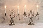 Stel nikkel kleurig oude Franse girandoles, Ophalen of Verzenden