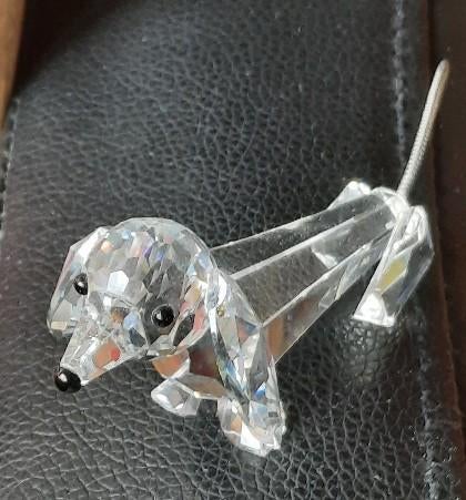 Swarovski tekkel groot, Ophalen of Verzenden, Zo goed als nieuw, Figuurtje