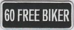 60 Free Biker stoffen opstrijk patch embleem, Ophalen of Verzenden, Nieuw