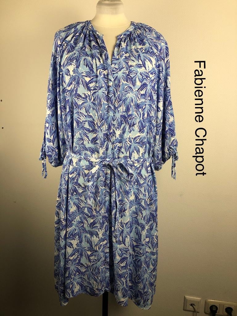 Fabienne Chapot Jurk  (mt: 42) 19,2/8529, Blauw, Maat 42/44 (L), Ophalen of Verzenden, Zo goed als nieuw
