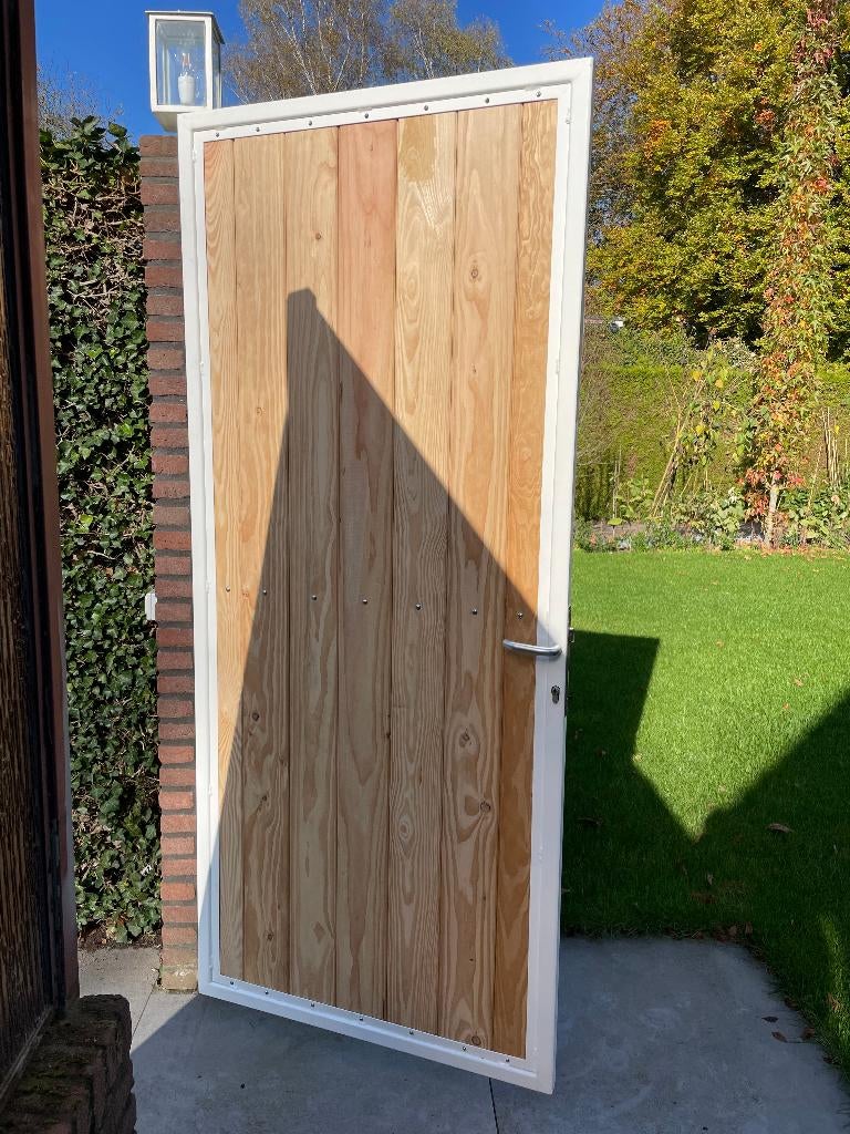 Tuinpoort – Rechtsdraaiend – NIEUW – Staal/hout, Ophalen, 200 cm of meer, Minder dan 100 cm, Nieuw