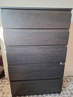 Kullen ladekastje zwart ikea, Huis en Inrichting, Ophalen, Overige materialen, Gebruikt, 5 laden of meer