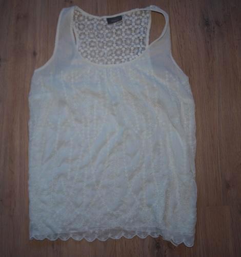 Roomwitte Top Yessica (L), Kleding | Dames, Tops, Gedragen, Maat 38/40 (M), Wit, Zonder mouw, Ophalen of Verzenden