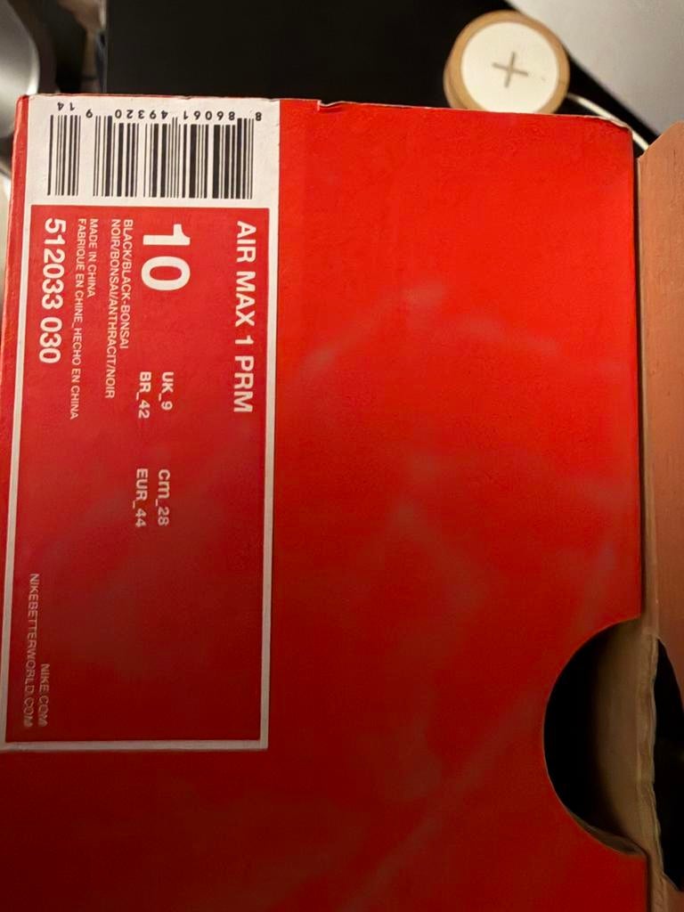 Nike Air Max 1 Bonsai safari eu44, Ophalen, Blauw, Sneakers of Gympen, Gedragen