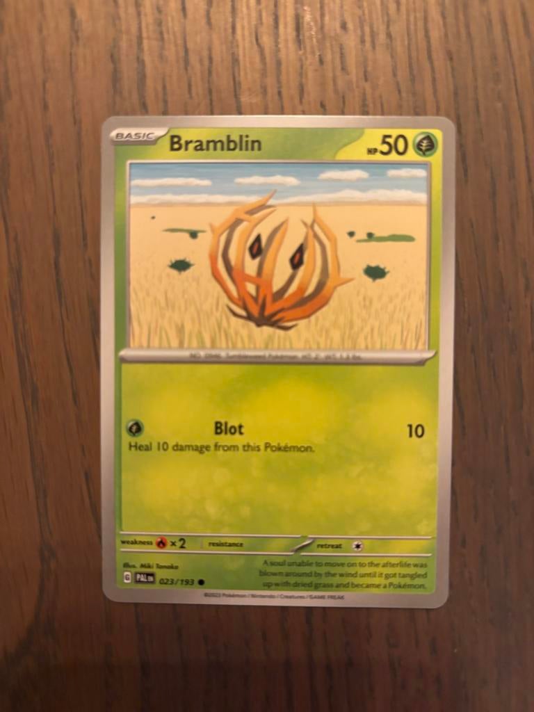 Bramblin Pokémon Kaart - PALDEA EVOLVED 023/193, Ophalen of Verzenden, Zo goed als nieuw, Losse kaart