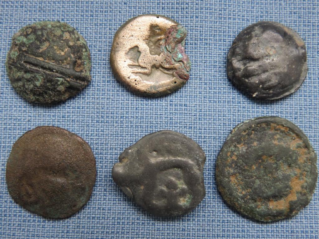 Collectie Keltische munten - 1e eeuw B.C. - bodemvondsten, Ophalen of Verzenden, Metaal, Setje