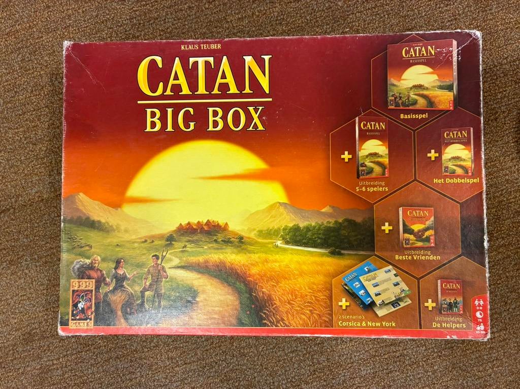 Catan Big Box, Hobby en Vrije tijd, Gezelschapsspellen | Kaartspellen, Ophalen of Verzenden, Zo goed als nieuw