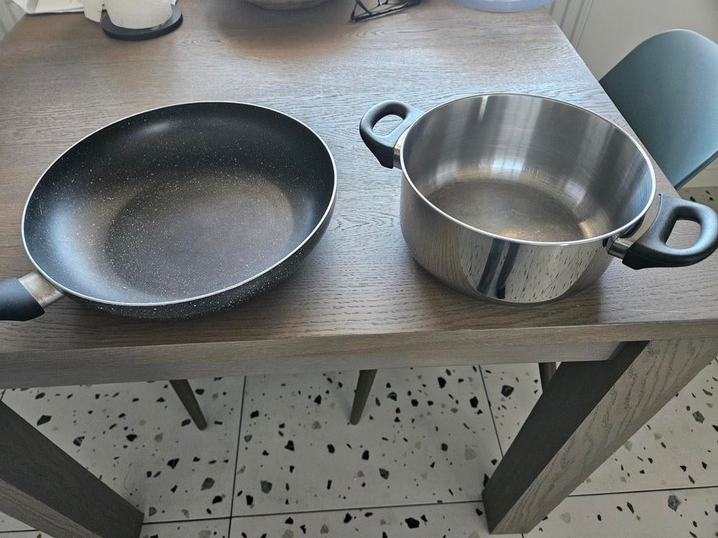 Kookpan en koekenpan, Huis en Inrichting, Keuken | Potten en Pannen, Ophalen, Nieuw, Rvs, Koekenpan of Braadpan