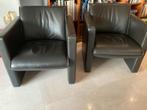 2 Leolux fauteuils, Huis en Inrichting, Fauteuils, Ophalen, Gebruikt, Minder dan 75 cm, Leer