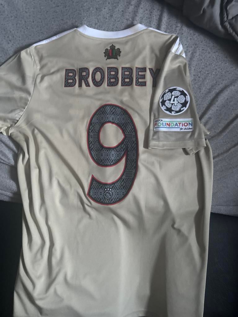 Ajax uitshirt 2021/2022 Brobbey #9, Sport en Fitness, Voetbal, Maat M, Ophalen of Verzenden, Zo goed als nieuw, Shirt