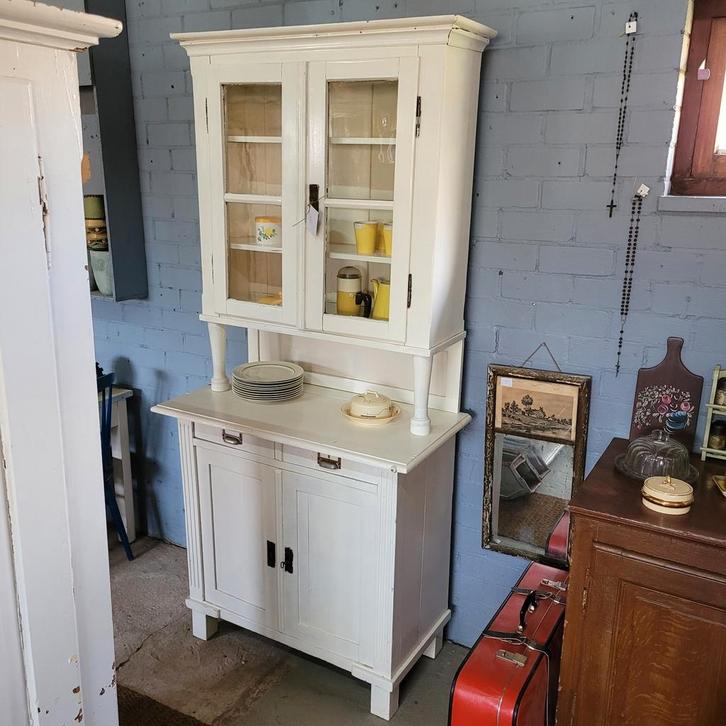 Brocante oude buffetkast, keukenkast, servieskast, Huis en Inrichting, Kasten | Buffetkasten, Gebruikt, 200 cm of meer, 50 tot 100 cm