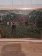 Schilderij Herman Dijkstra - Boer aan het werk, Ophalen