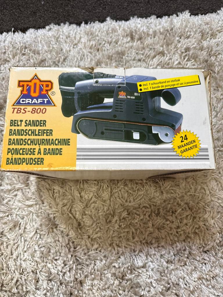 Top Craft TBS-800 Bandschuurmachine, Ophalen of Verzenden, Nieuw, 600 tot 1200 watt, Bandschuurmachine